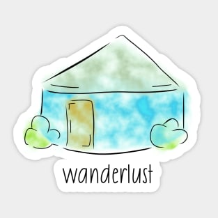 Yurt On A Shirt | Wanderlust Sticker